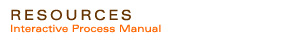 Resources - Interactive Process Manual